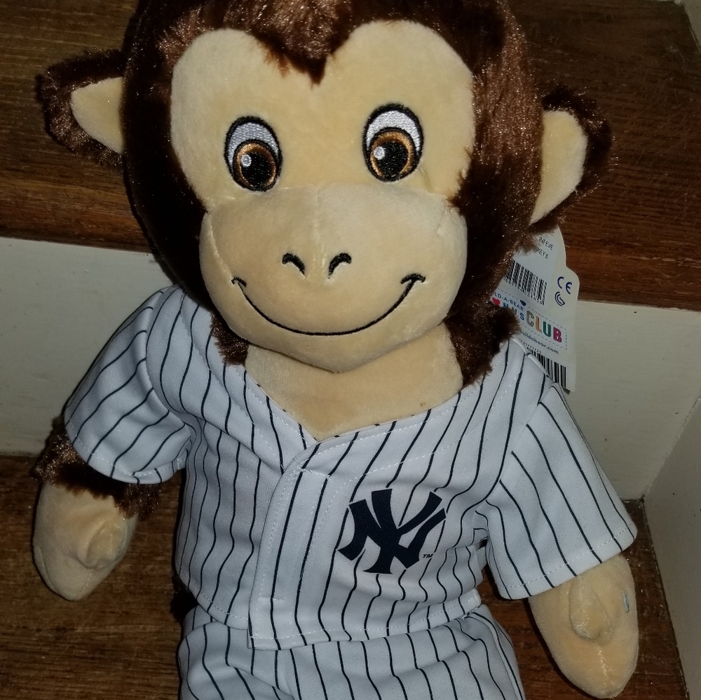 New York Yankees Build A Bear Monkey With NWT outf